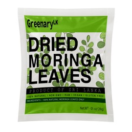 GreenaryLK Premium 100% Natural Organic Moringa Leaves 1oz – Nutrient-Rich Superfood for Wellness Tea & Infusions. Whole Moringa Oleifera. Vacuum Sealed from Sri Lanka.