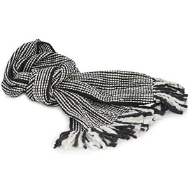 Extra extra long Men's and Women's Winter Striped Thick Extra Long Luxurious Large Scarf, Soft Wool - Fair trade and hand-woven in Ecuador, available in a range of colours