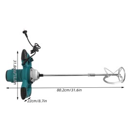 Concrete Mixer,Cement Mixer Handheld Electric Concrete Mixer Mud Mixer With 6 Adjustable Speed Paint Mixer Concrete Tools For Mixing Mud Cement Mortar Paint Fodder