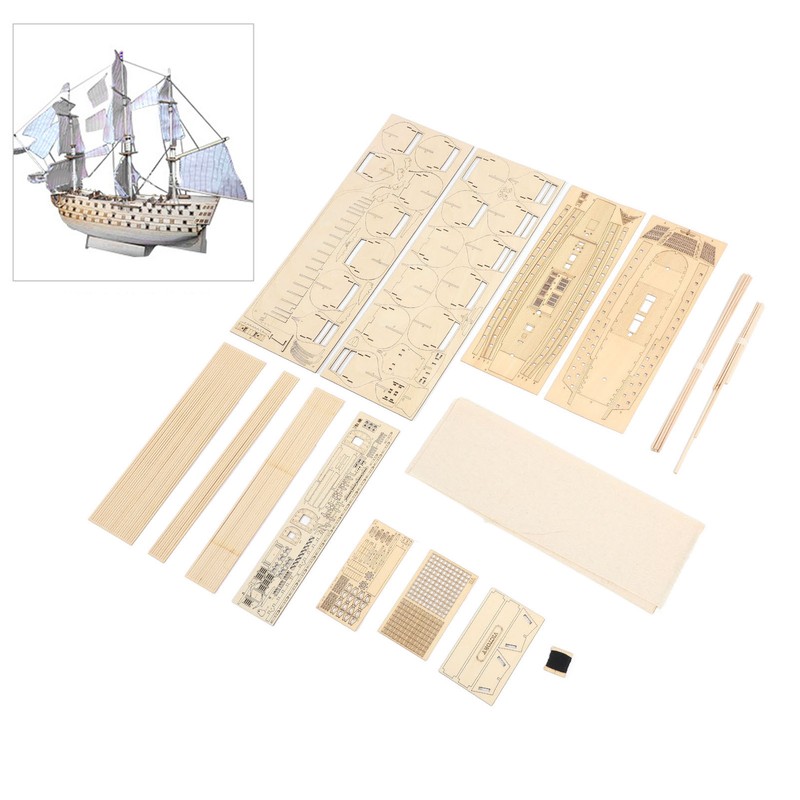 Wooden Model Ships DIY Assembly Classic Ancient Boat Sailing Boat