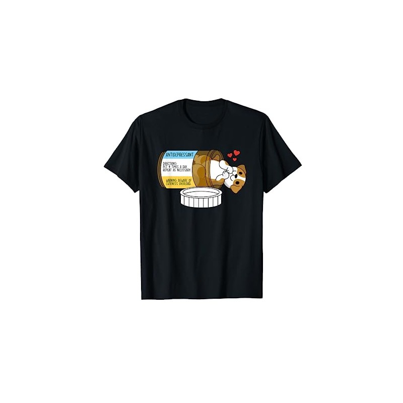 Antidepressant English Bulldog Dog Men Women Kids T-Shirt