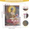 KEYIFA Diamond Painting Accessories, 5D Lotus Buddha Crystal Art Photo