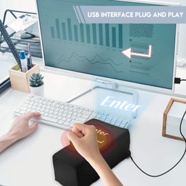 Enter Key Pillow USB Big Enter Key Cushion, Desktop Comfortable Cushion, Nap Cushion for Office Home
