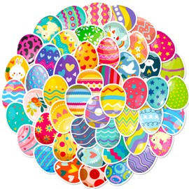 50 Pcs Easter Stickers,Easter Basket Stuffers，Easter Decoration Easter Egg Decoration, Easter Egg Stickers…