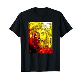 The Face Of God With Crown Of Thorns Jesus Christ Bible T-Shirt