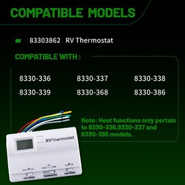 83303862 Rv Thermostat Heat/cool T-Stat Wall Compatible with coleman mach 8330-336 337 338 339 368 386 Digital Thermostat Replaceable Non Display Thermostat Temperature adjustment range -1to37℃(white)