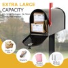 BlissBoard Large Black Galvanized Steel Mailbox 22 x 10.7 x