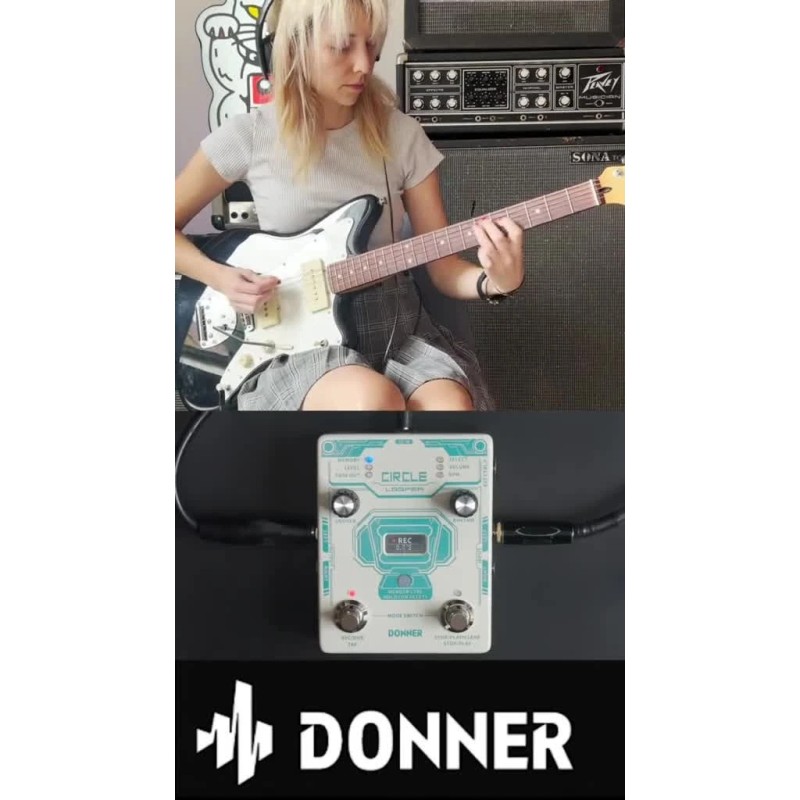 Donner Circle Looper Effects Pedal Drum Machine Tempo 40 Slot
