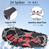JEELAD Crampons, 24 Prong Chain Spike, Kanjiki, 201 Stainless Steel,