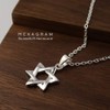 Shinjuku Silver Warehouse Hexagram Silhouette Pendant Top, Silver, 925 Star,
