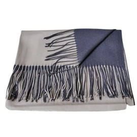 Foresters Reversible Cashmere Scarf for Women, Double-Sided Pure Cashmere – Festive Gift Box for Christmas (Beige & Black)