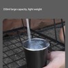 4pcs Camping Cups Black 350ml Outdoor Camping Portable Stainless Steel