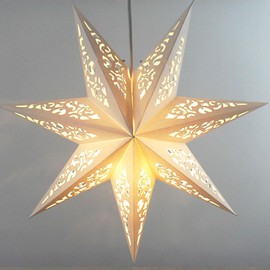 CLISPEED Paper Star Lantern Lampshade 45cm Hanging Christmas 3d Paper Star Hanging Decoration Star Light Shade for Wedding Party Xmas Day Decoration (No Light)