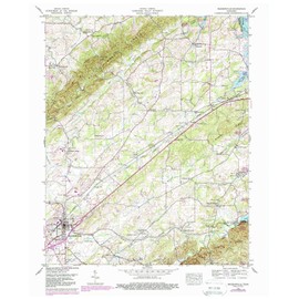 YellowMaps Madisonville TN topo map, 1:24000 Scale, 7.5 X 7.5 Minute, Historical, 1940, Updated 1988, 27.4 x 22 in - Polypropylene