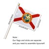 TSMD Florida FL State Flag on Wood Stick Small Mini