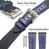 Hemsut Leather with Nylon Watch Strap 18 mm 20 mm