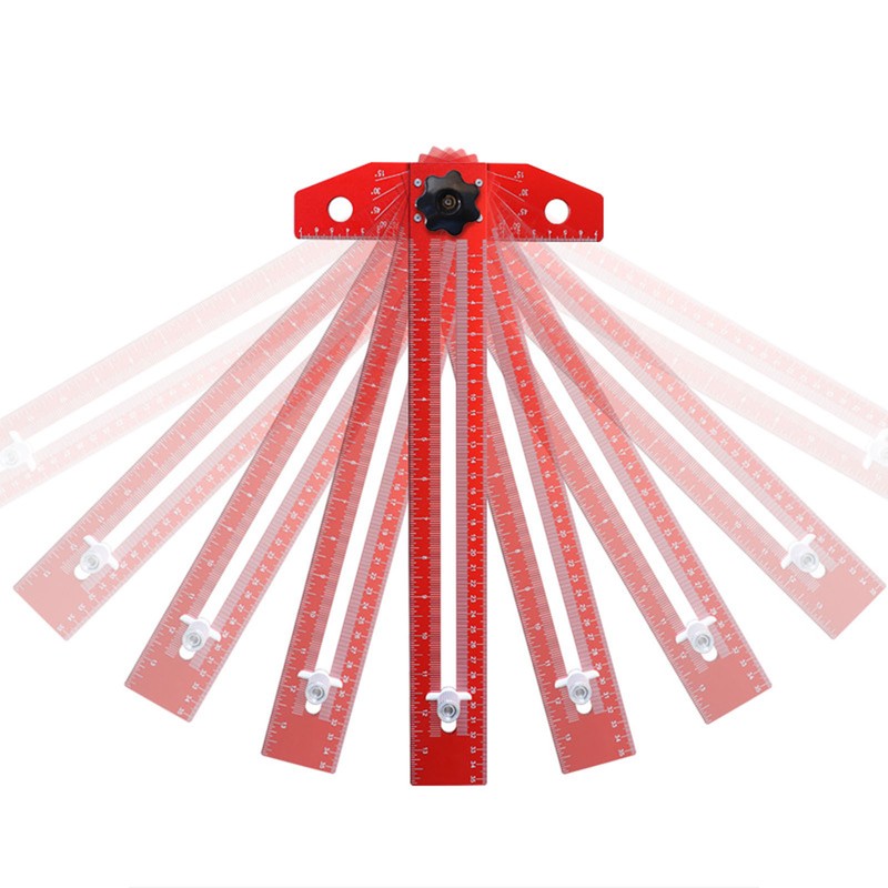 T Square Ruler Protractor for Crafting Aluminum Alloy Woodworking Scriber