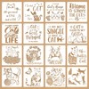 16 Pcs Cat Stencils for Painting Reusable Plastic 6×6 Inch