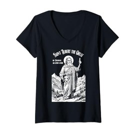 Womens Chemistry Chemist Patron Saint Albert The Great Chemists V-Neck T-Shirt