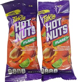 Takis Hot Nuts Flake, Double Crunch,Peanuts
