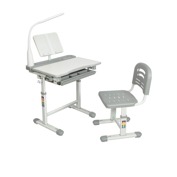 Diroan Kids Functional Desk and Chair Set, Height Adjustable Children