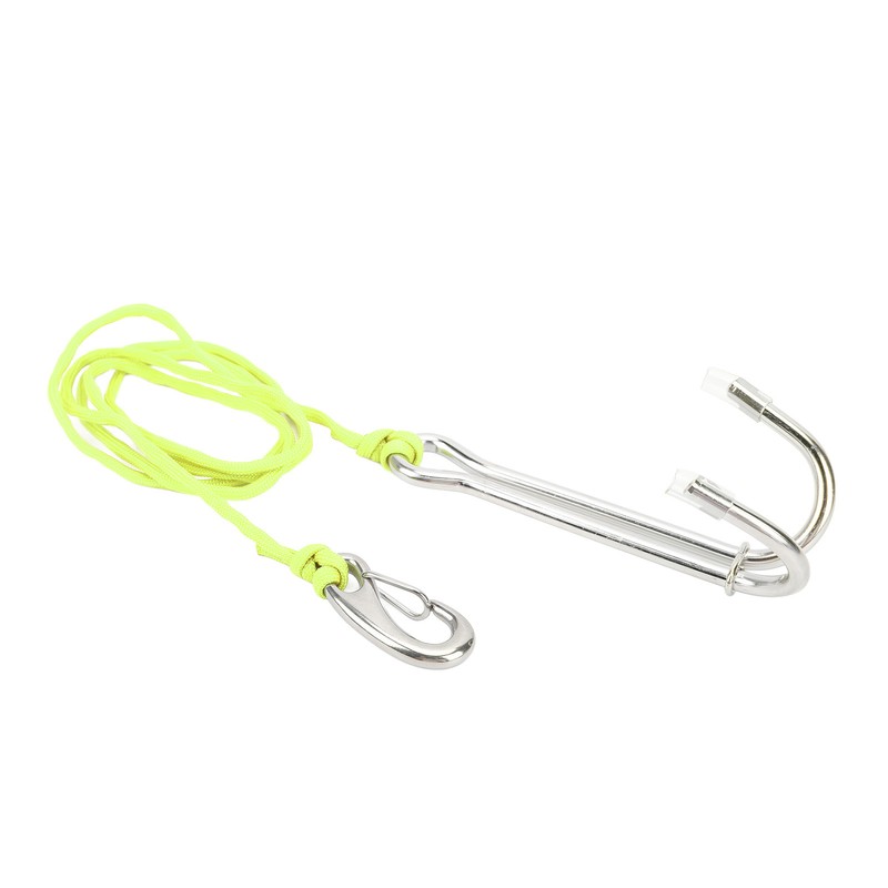 Diving Hooks Stainless Steel Double Reef Hook with Spiral Coil