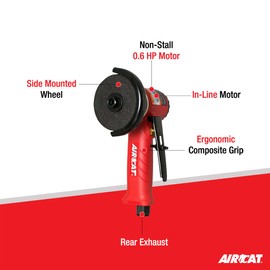 AIRCAT Pneumatic Tools 6525-A: .6 H 3-Inch In-Line Cut-Off Tool 18,000 RPM