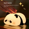 Cute Panda Night Light Silicone Animal Night Lamp USB Rechargeable