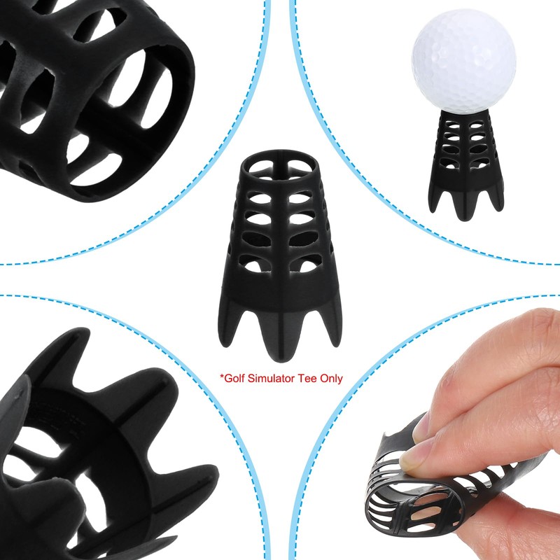 PATIKIL Golf Simulator Tees, 18Pcs Plastic Golf Tees Mat Practice