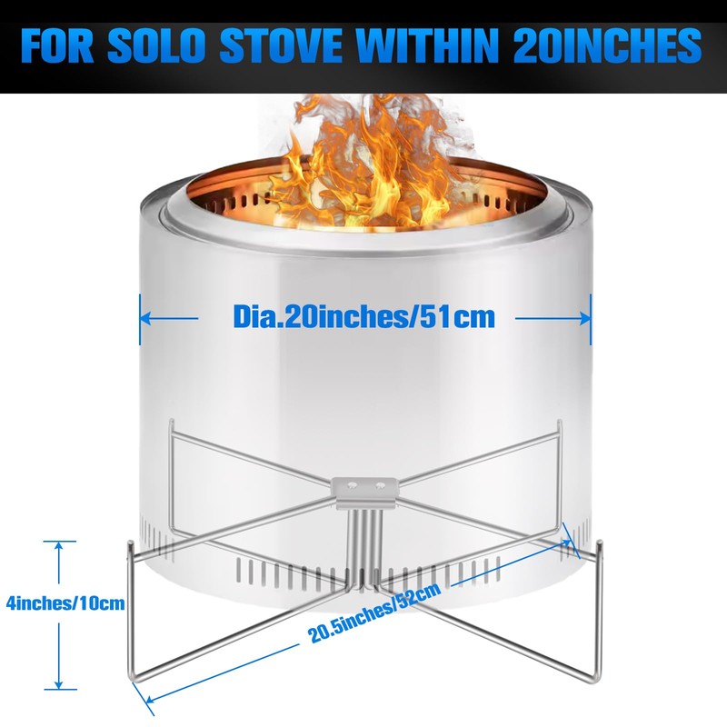 Lineslife Fire Pit Stand for Solo Stove Bonfire Ranger and
