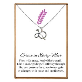 VIY Personal Card Snake necklace for women, Lunar new year gifts, Chinese new year gifts, Year of the snake gifts, Snake chain necklace, Animal jewelry