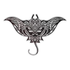 GT Graphics Manta Ray Beautiful Mandala Henna Style - Vinyl Sticker Waterproof Decal