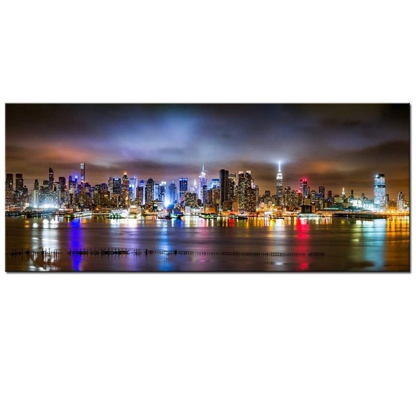 sechars - New York City Canvas Wall Art Manhattan Skyline