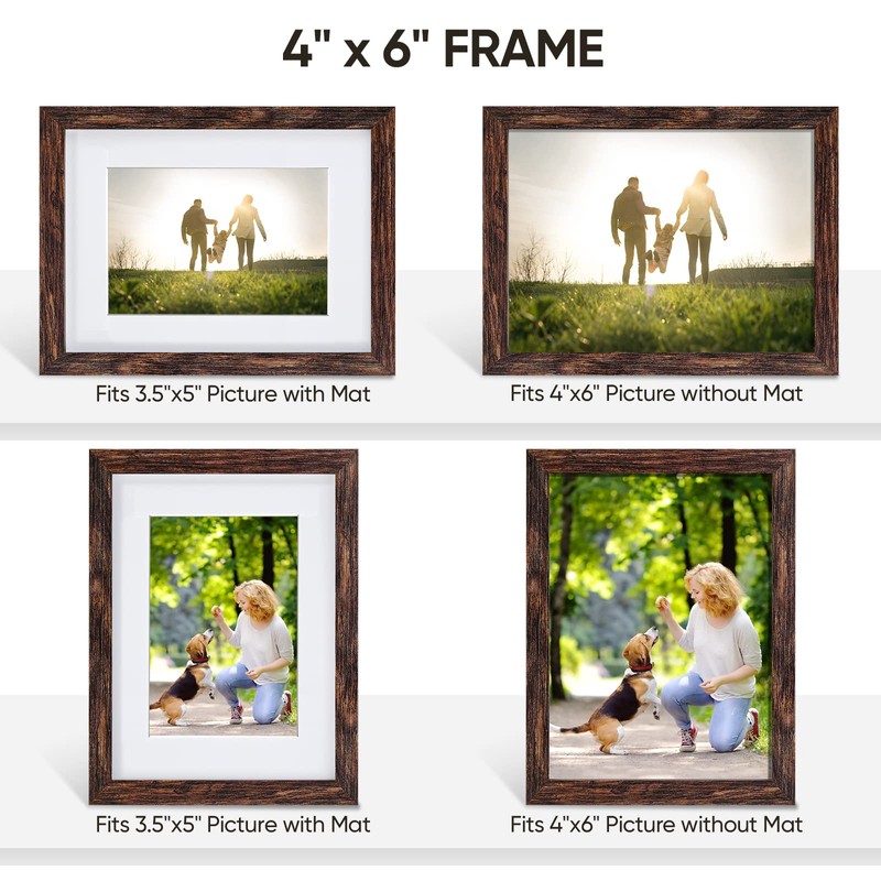 Nacial 4 Pack Brown Photo Frame 6 x 4, Home