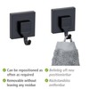 WENKO Vacuum-Loc® Quadro Wall Hooks, Set of 2, Plastic Bathroom