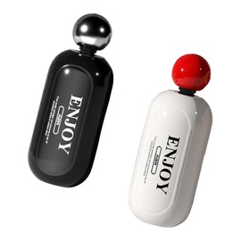 Yitexin 2 Pack 2-in-1 Washable Pet Hair Remover with Scraper, Reusable Gel Reusable Lint Roller Clothing, Travel Size Mini Lint Remover Ball for Household Dogs, Cats (White & Black)