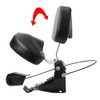 H RUO Adjustable Driver Backrest with Pad Compatible with Harley