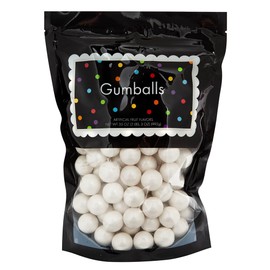 Amusemints Gumballs - Shimmer White | 2+ Pound Bag | 1 Inch Gumballs | Great for Machine Refill |