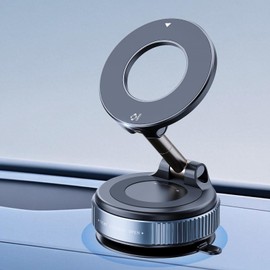 Jkoailiwi 2025 Upgraded Vacuum Magnetic Phone Holder Stand for All Surfaces, Nano Gel Suction Cup Phone Mount for Car Dashboard/Windshield, 360° Adjustable Car Phone Holder for All Smartphones