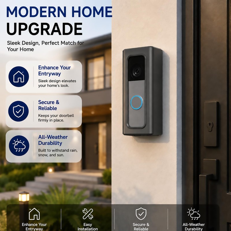 AISVAN Adhesive Mount Bracket, Compatible with Ring Battery Doorbell Pro