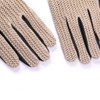 Harssidanzar Mens Touchscreen Crochet Stringback Driving Gloves GM030,Beige,Size M