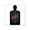 CafePress Human Shape Target with Bullet Holes Sticker Square Bumper