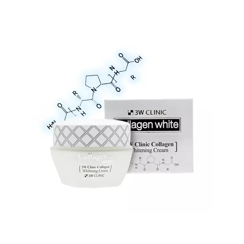 HanGuk Jaihwa Cosmetics 3W 클리닉 콜라겐 화이트닝 크림 60 3W