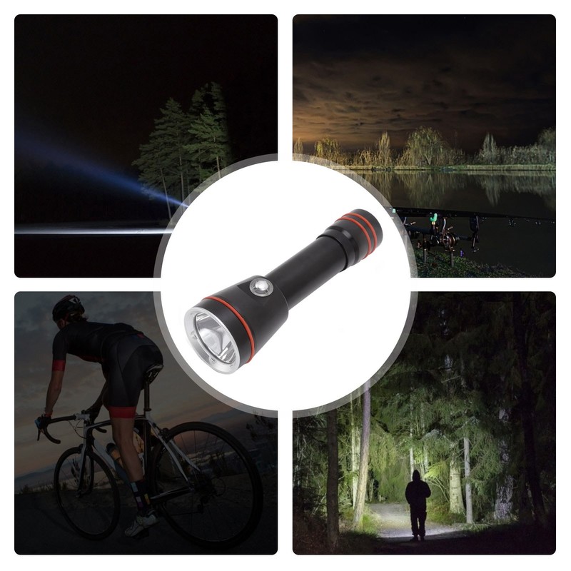 Professional Underwater Flashlight 5000LM Lighting Diving Fill Light IPX8 Waterproof