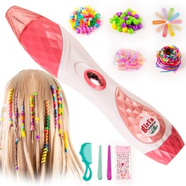 BESCOST DIY Hair Braiding Machine with Hair Beads - Hair Accessories Girls 6-12 Years, Children's Hair Accessories Set for Creative Hairstyles, Girls Gifts from 6 7 8 9 10 Years