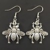 Boho Silver Honey Bee, Nature, Insect, Boho Earrings, 1”, New