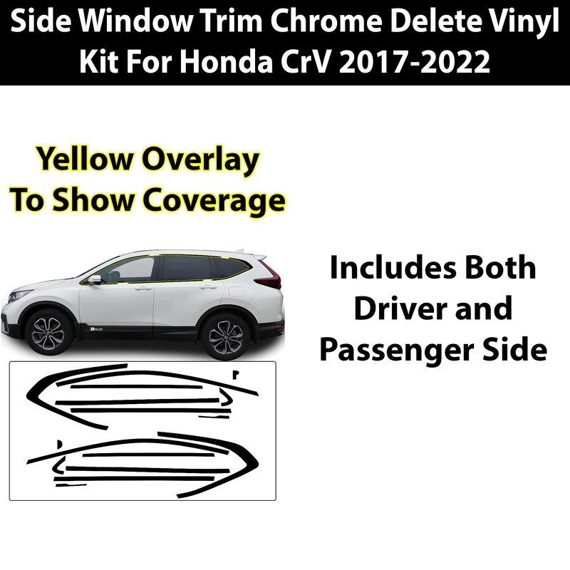 BOGAR TECH DESIGNS Side Window Chrome Delete Sticker Decal Vinyl