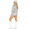 Funky Fringe Silver Disco Womens Jacket Extra Large