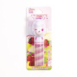 Lip Smacker - Lippy Pal Swirl Gloss Collection - Llama Lip Balm for Children - Strawberry Flavour - Lip Care for Girls in Cute Animal Design - Llama