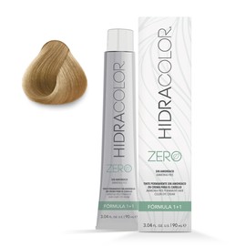 HIDRACOLOR - Tinte Permanente para Cabello Zero Color 9 Rubio Clarísimo 90ml, sin Amoniáco, Cubre Canas, Miel y Aloe Vera, Gran Duración y Humectación, Coloración Cabello, Aporta Sedosidad y Brillo